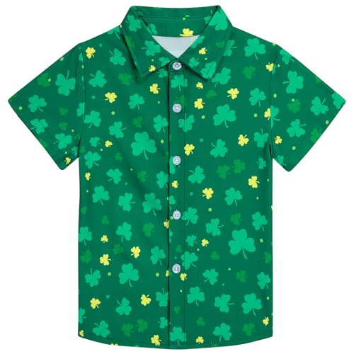 Image of XiaoMoSha Hawaiian Shirts for Boys Button Down Shirt Short Sleeve Shirts Girls Hawaiian Shirt Summer Beach Tops for Kids