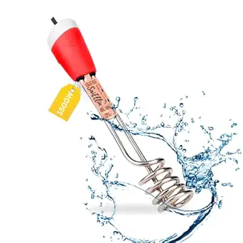 SaiEllin Water Heater Rod 1500W Immersion Rod Waterproof Shockproof Heater For Home Use Metal Body | ISI Approved With 1 Year Warranty