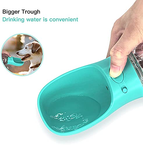 Silencio Large Capacity Dog Water Bottle, Leak Proof Portable Puppy Water Dispenser with Drinking Feeder for Pets Outdoor Walking, Travel, Food Grade Plastic (350ml) 5 41k0KPUh81S
