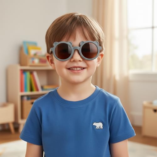 Image of SYGA Kids Goggles, UV Protection Eyewears with Round Shape Monkey Style, Suitable for Age 3 to 8 Years