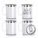 Craft Express 10 OZ Stainless Steel Coffee Mug with Lid - Double Wall Vacuum Insulated Coffee Mug Tu