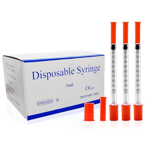 Image of U-100 1cc 30g 5 /16 In (8mm) Syringe with Needle, Individually Wrapped, Pack of 100