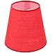 LALAFINA Cloth Lamp Shade Clip On Bulb Light Shade Barrel Fabric Lampshade Decorative Small Lamp Cover for Table Chandelier Wall Light, Red