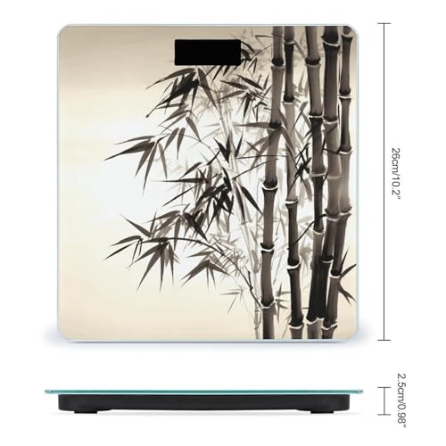 Báscula digital para baño con imagen Bamboo Tree miniatura 2