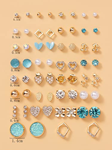 Image of Shining Diva Fashion Stylish Combo Set Crystal Pearl Earrings for Women and Girls