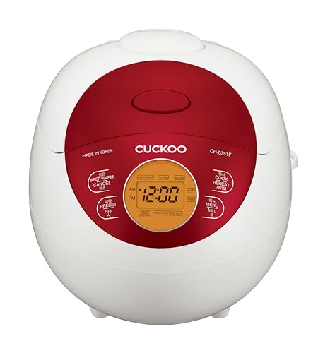 CUCKOO 3-Cup Electric Heating Smart Rice Cooker, Non-Stick Inner ...