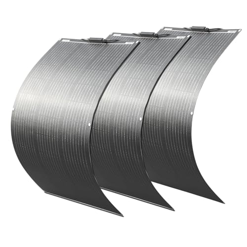 3 * 100w Flexibles ETFE Monokristallines Solarpanel 300W etfe Solarmodul Solarzelle Photovoltaik Solarladegerät Solaranlage, für netzunabhängiges System/Inselanlage/Tragbares Kraftwerk/Akku/Balkon