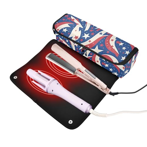 Bolsa de viaje para plancha de pelo con tapete resistente al calor miniatura 2