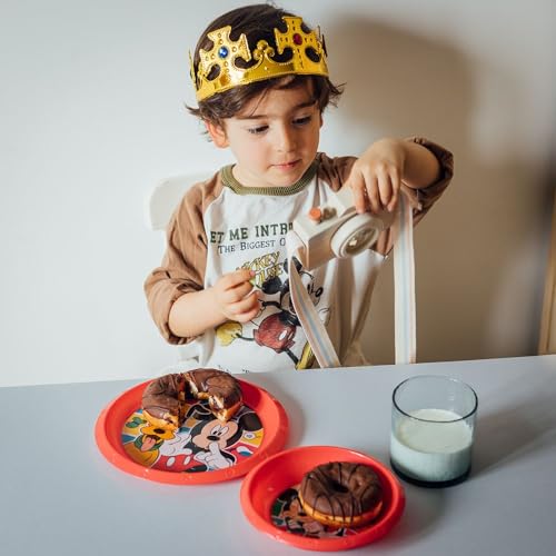 Tataway Disney Ciotola Rossa Per Bambini In Plastica Mickey Mouse Resistente Agli Urti Accidentali E Riutilizzabile - 2