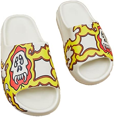 Cute Pillow Slippers for Women Men, Summer Anti-Slip Indoor Outdoor Open Toe Slides, Soft Lightweight Thick Sole Sandals Casual Shoes, 10.5-11.5 Women/9.5-10.5 Men | Image 1