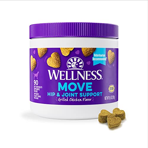 Wellness Grilled Chicken Flavored Soft Chews Hip & Joint Health Supplements for Dogs, 90 Count Wellness Grilled Chicken Flavored Soft Chews Hip & Joint Health Supplements for Dogs, 90 Count
