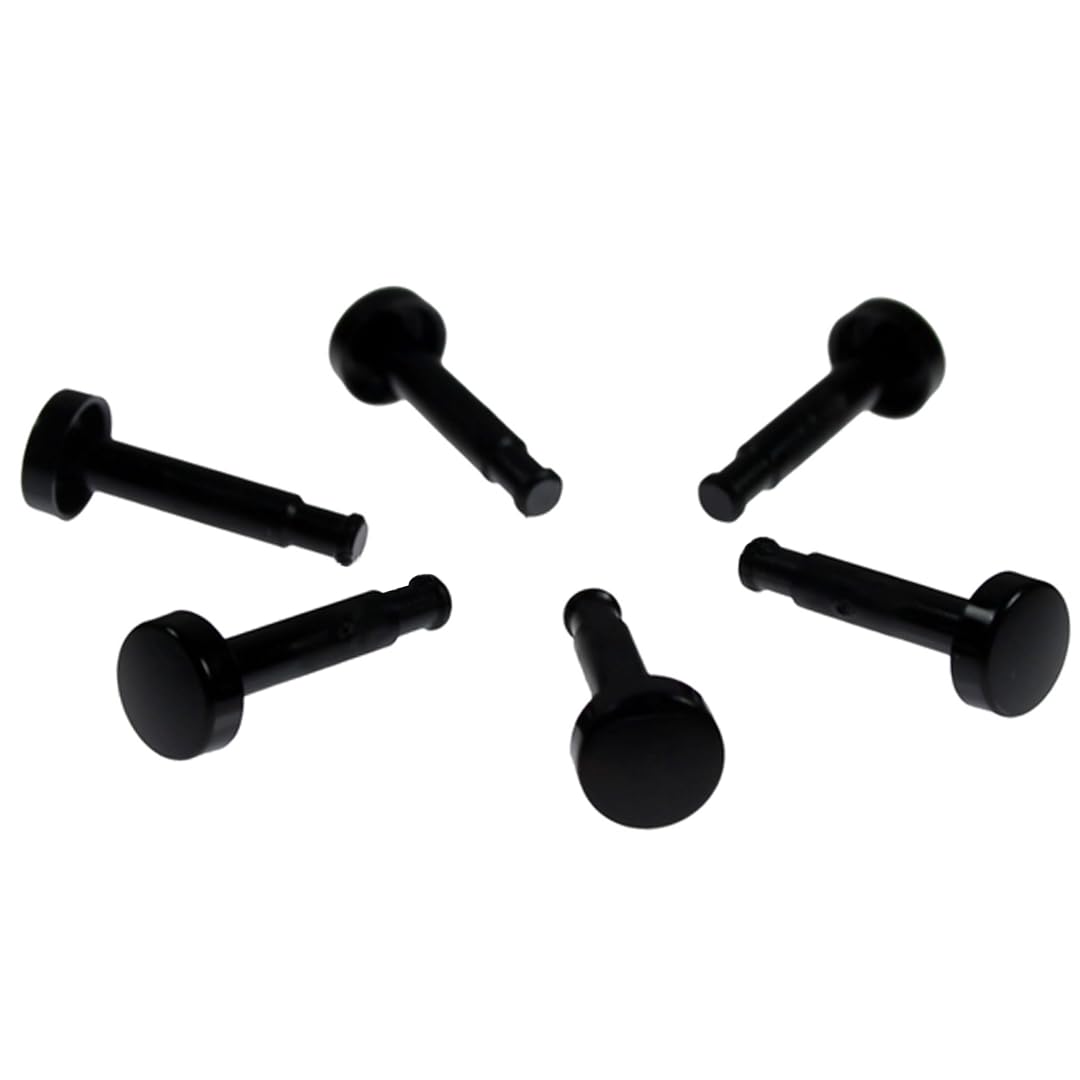 Aspares Black 6X Timer Knob Buttons Oven Cooker Stainless Steel Style Clock Dial Switch Compatible With Rangemaster