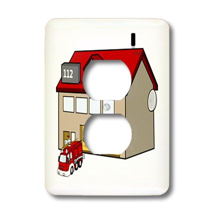 Plaque de finition double prise camion de pompiers avec impression haute définition