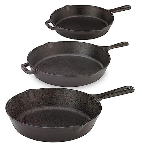 Image of Mercer Culinary Pre-Seasoned Cast Iron Skillet Set