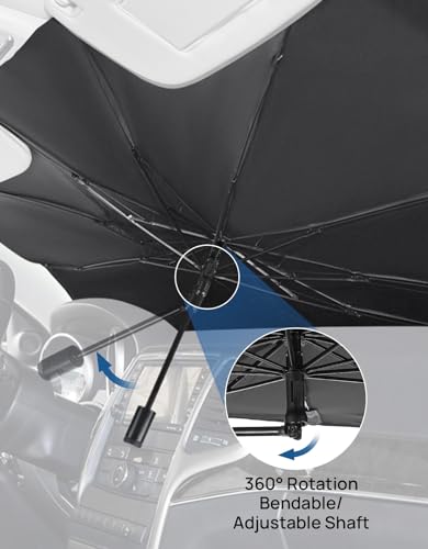 image for JOYTUTUS Windshield Sun Shade Umbrella, Fit for Ford 2015-2024 F150 F2
