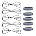 Munchables Mask Lanyards with Safety Breakaway Clasps â€“ 5 Pack with 5 Extra Clasps (Gray)