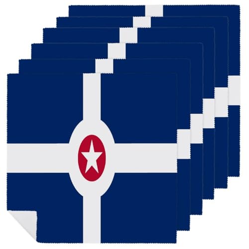 Servilletas de la bandera de Indianápolis con acabado textil suave para comedor 2