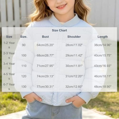 XOGWVJ Girls Winter Puffer Jacket Warm Zip Up Quilted Coats 2-8 Years - image 4