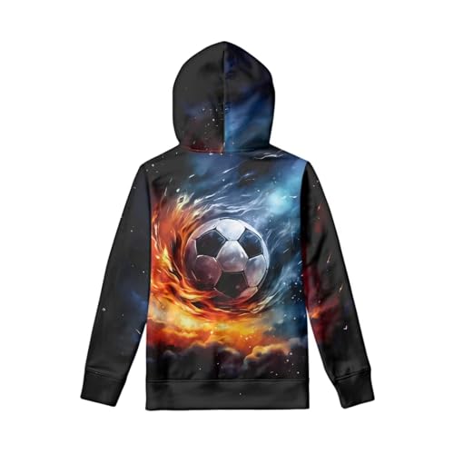 Image of WELLFLYHOM Boys Hooded Sweatshirts Hoodie Pullover Cool Graphic Crewneck Blouses Size 6-16