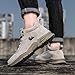 Men's Casual Fashion Sneakers Ankle Boots Waterproof Nonslip Slip-on Walking Sports Shoes Breathable High Sneakers Hiking Running Shoes (Khaki,7.5)