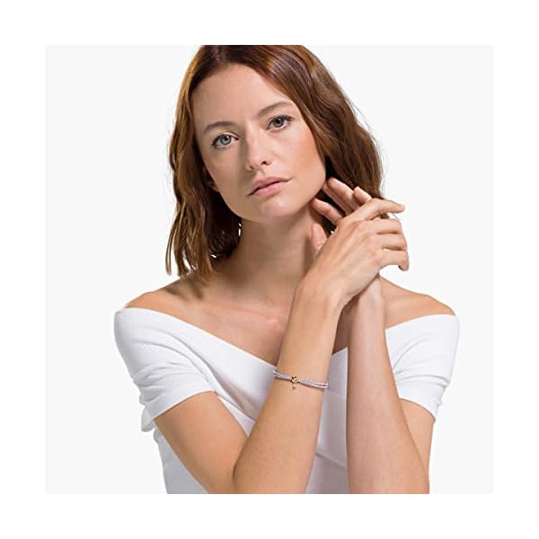 SWAROVSKI-Womens-Lifelong-Heart-Crystal-Jewelry-Collection-Rose-Gold-Tone-Rhodium-Finish Swarovski Lifelong Heart Bangle Bracelet, Women's White Crystal Heart Design Bracelet with Mixed Rose-Gold Tone and Rhodium Plating