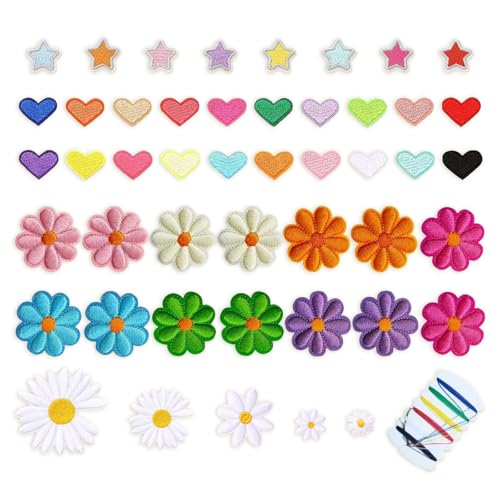 【Set incluso】 Riceverai 47 patch di ricamo e regalerai 20 g di ago e filo. Il set è disponibile in una varietà di stili e colori diversi, con una vasta gamma di varietà e ampia quantità per soddisfare le tue esigenze decorative, adatte a persone di tutte le età