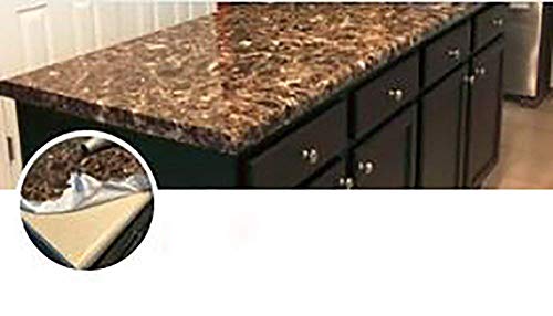 image for EZ FAUX DECOR Kitchen Peel and Stick Countertop Cover, Dark Brown and 
