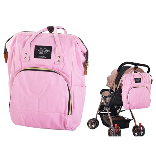 Image of BellaStella Baby Diaper Bag Multiple Pockets Polyester Insulated Travel Backpack Adjustable Padded Shoulder Strap Pack of 1 Pc (Style-3)