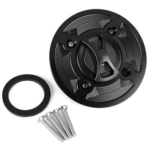 Tankabdeckung Motorrad-Tankdeckel Mit Schnellverschluss Für Aprilia Caponord 1200 (2014–2017), RSV1000 (2004–2008, 2007, 2006, 2005, 2004)(Nero)