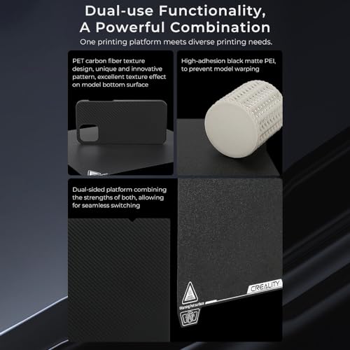 CIADAZ Creality K1 Max Kit de placa de plataforma de impressão dupla face (sem adesivo magnético mac