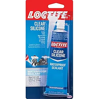 Loctite Silicone Waterproof multipurpose adhesive and sealant creates protective seal ideal for metal, glass, rubber, tile,used indoors and outdoors, aquarium safe(fresh and salt water)