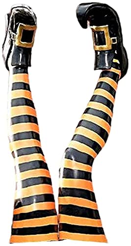 Halloween Witch Legs Prop Wicked Witches Feet Decoration for Outdoor Indoor Halloween Decoration Supplies Yellow Attractive