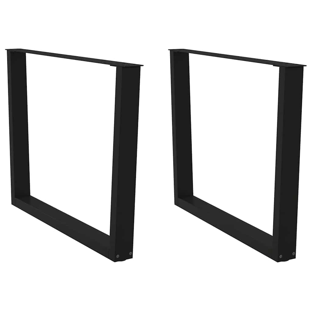 Modernas patas de mesa de centro con superficie recubierta de polvo, 2 patas de mesa de centro en forma de V de acero en negro con nivelación de pie ajustable para suelos irregulares, estables