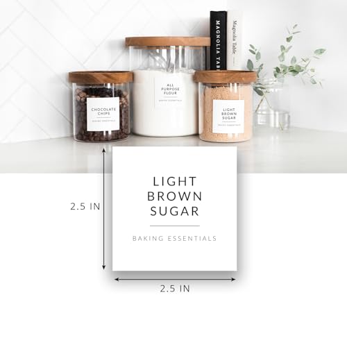 Image of SAVVY & SORTED Minimalist Pantry Labels, 180 Waterproof Vinyl Stickers for Food Containers - Kitchen Labels for Organizing Storage Bins, Jars, Kitchen