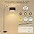 OOPTREVOL Arc Floor Lamp with Fan Head, Dimmable Floor Lamps with Remote, 3 Color Temperatures Adjustable Standing Lamp, Bright Reading Floor Lamp with Marble Base for Living Room Bedroom