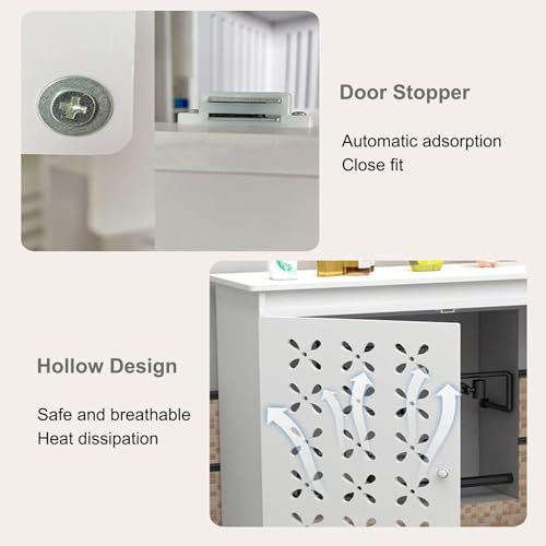 Étagère de radiateur blanche éliminant les pertes de place