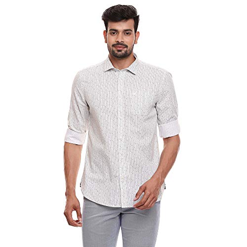 Image of blackberrys Mens Slim Collar Printed Casual Shirt