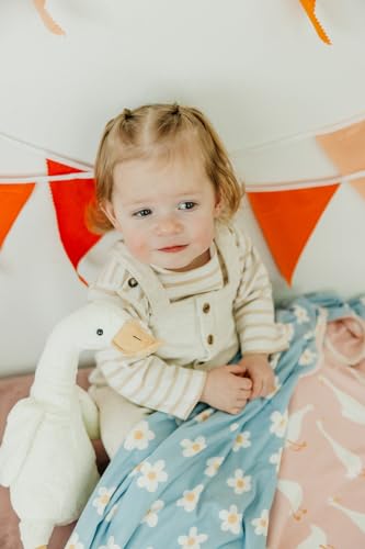 Image of Copper Pearl Jumbo 3-Layer Baby Blanket: Soft Baby Quilts for Boys and Girls | Breathable, Cozy, Toddler Blanket | Baby Quilt for Newborns | 46x46 Premium Polyester /Rayon | Goosie
