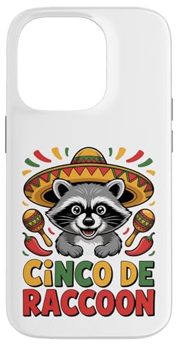 Cinco de Raccoon �ʔ������L�V�J���t�B�G�X�^���� �X�}�z�P�[�X iPhone 14 Pro �p