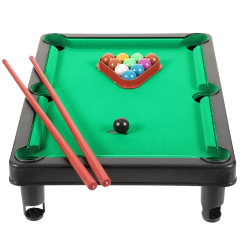 Veemoon Mini Mesa de Billar Infantil Pequeña de Plástico Resistente, Juego de Billar de Interior, Juguete Educativo para Juegos Familiares y Entretenimiento en Casa