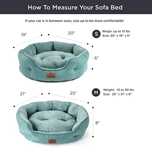 Bedsure Small Dog Bed For Small Dogs Washable - Round Cat Beds For Indoor Cats, Round Pet Bed For Puppy And Kitten With Slip-Resistant Bottom, Blue, 20 Inches #TOP6
