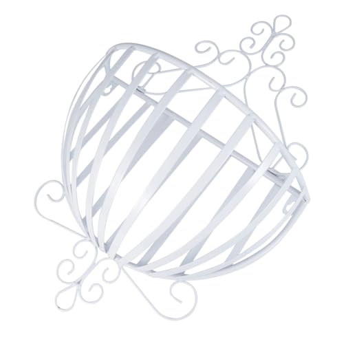 BESTonZON European Style Wall Mounted Flowerpot Holder Semicircular Planter Rack White for Indoor and Outdoor Decor Durable and Easy to Clean for Balconies Gardens