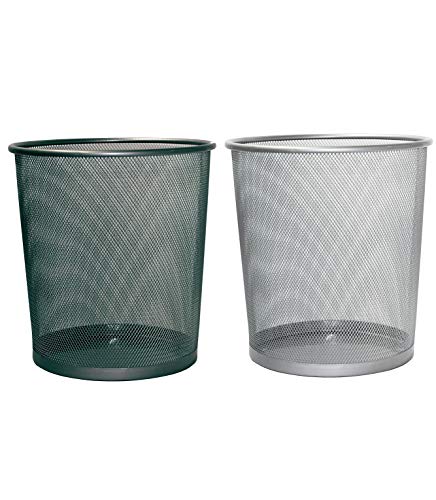 Lixeira Tela, 26cm de largura, Preto/Cinza, Mimo Style