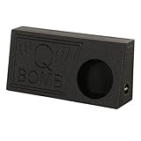 Q Power QBomb 10 Inch Single Vented Subwoofer Sub Box with Black Bedliner Spray