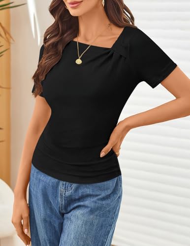 Save on MEROKEETY Women's Asymmetrical Tops with Code QPVV3ELG - Image 4