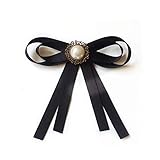 [BlouseHouse] 制服リボン リボンタイ 制服小物 レデイース リボンブローチ ブラック 蝶タイ 蝶結び シンブル オシャレ 通勤 通学 多種 選択可 6＃