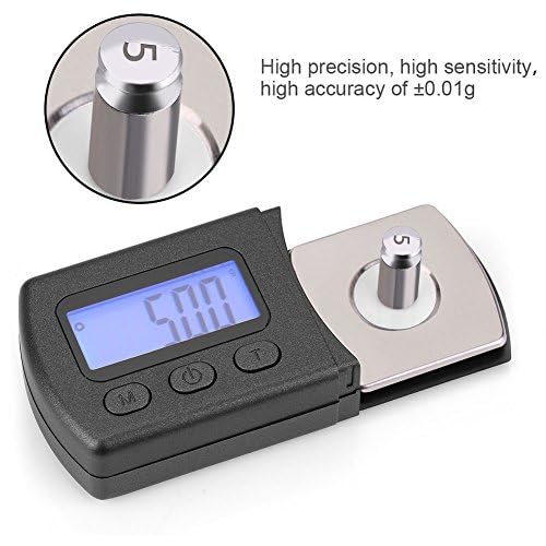 VBESTLIFE LCD Digital Cartridge Stylus Tracking Force Messgerät Skala 0,01 g mit 5G Kalibriergewicht für Record/Schallplatte