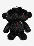 Black Double-Headed Teddy Bear Plush Backpack BLACK NONE