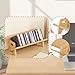 Bothyi Desktop Bookshelf Tilting Bookcase Book Rack Books Holder Rack Stable Desk Bookshelf Vinyl Record Holder for Albums Office, 40cmx25cmx18.5cm