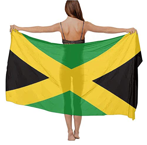 womens Swimwear Cover up Beach Sarong Wrap Jamaican Flag Scarf